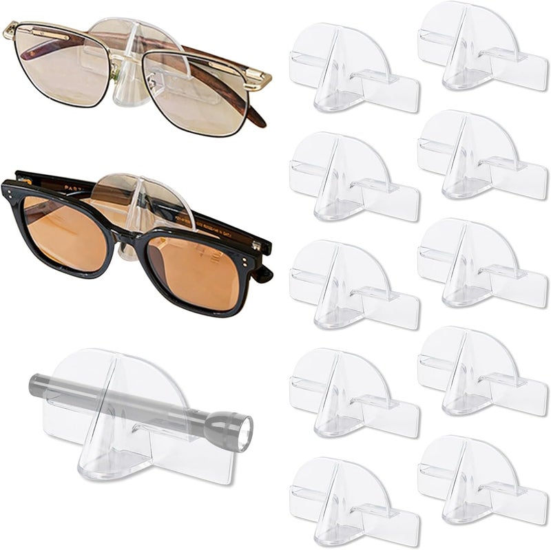 Goping Eyeglasses Organizer Wall Mounted Sunglass Holder for Home Glasses Storage Display Rack, Home Decoration, 10 Pack - Image 1